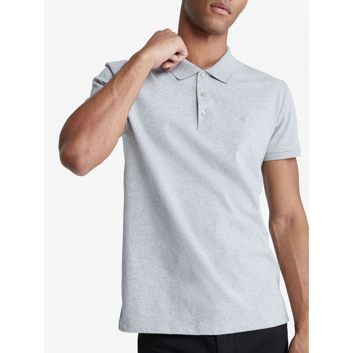 CALVIN KLEIN - POLO SS SMOOTH COTTON SLIM SOLID PO