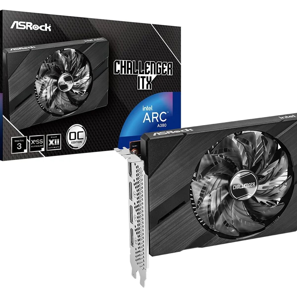 ASROCK - TARJETA DE VIDEO 6GB ASROCK ARC A380 CHALLENGER ITX 96BITS OC