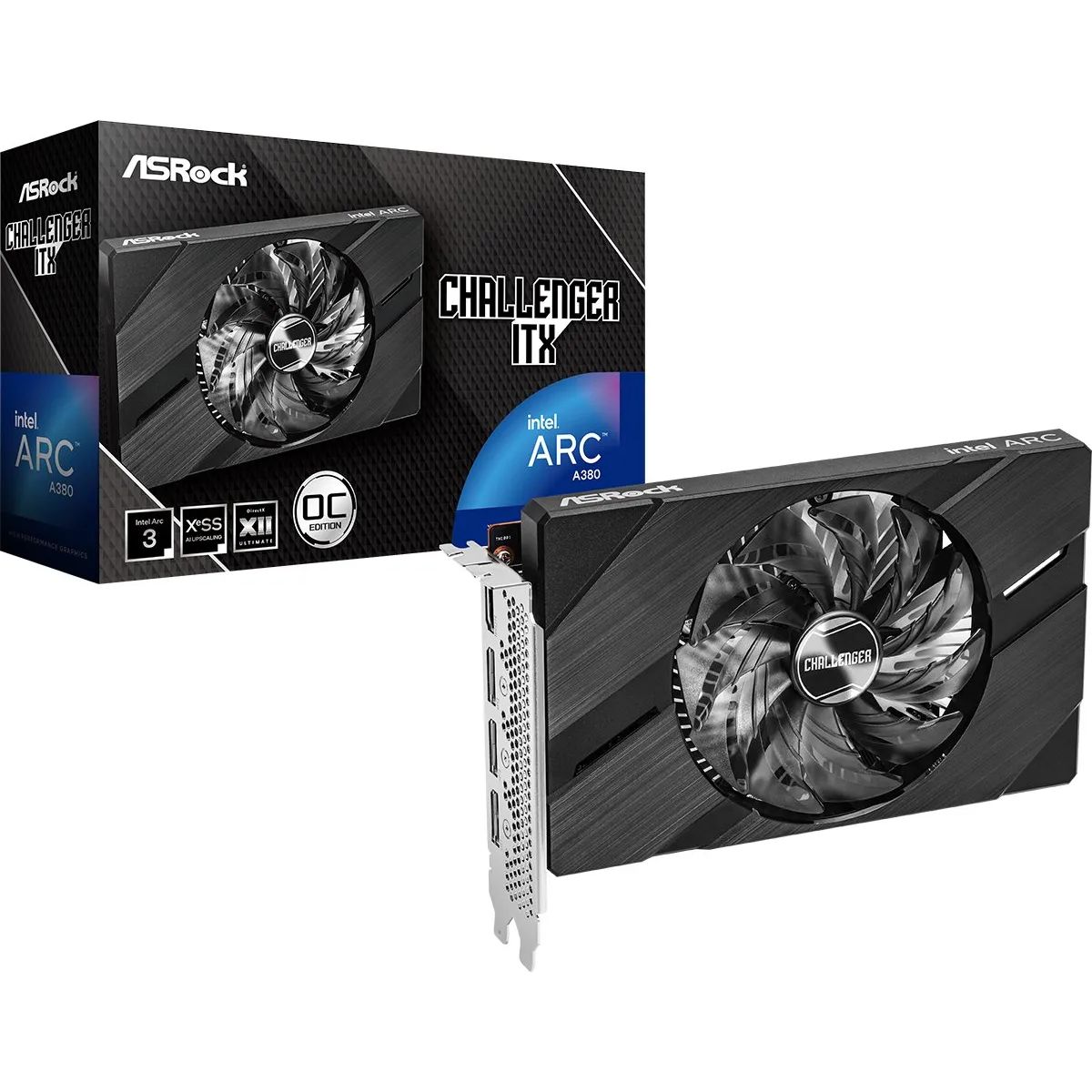 ASROCK - TARJETA DE VIDEO 6GB ASROCK ARC A380 CHALLENGER ITX 96BITS OC