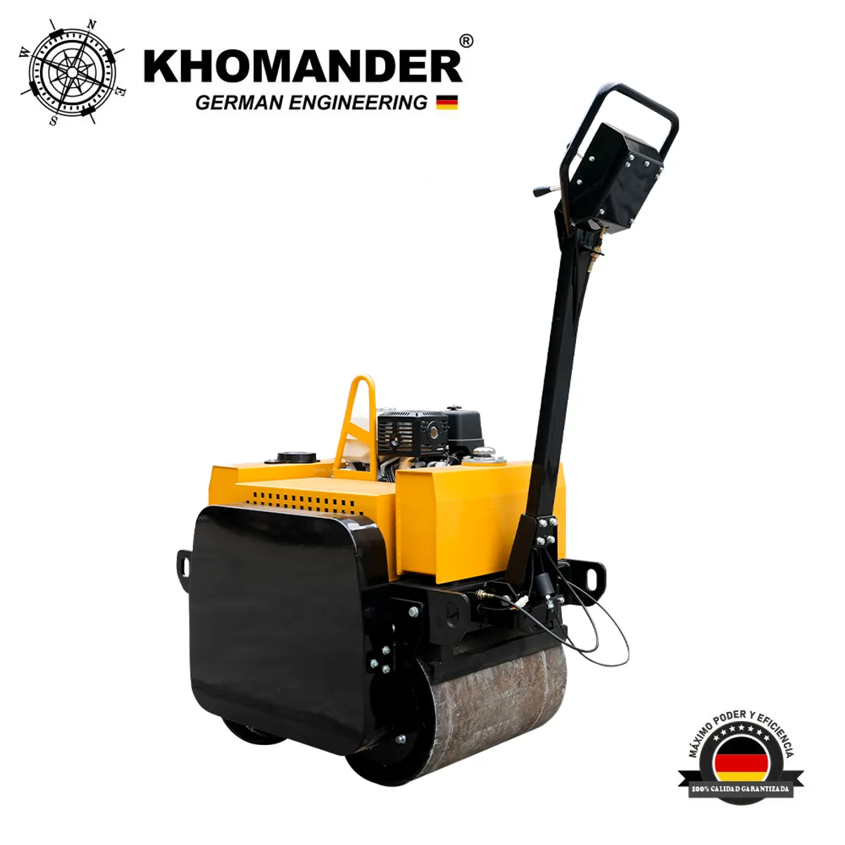 KHOMANDER - RODILLO COMPACTADOR PARA ASFALTO Y SUELO CON MOTOR 13HP - KHOMANDER