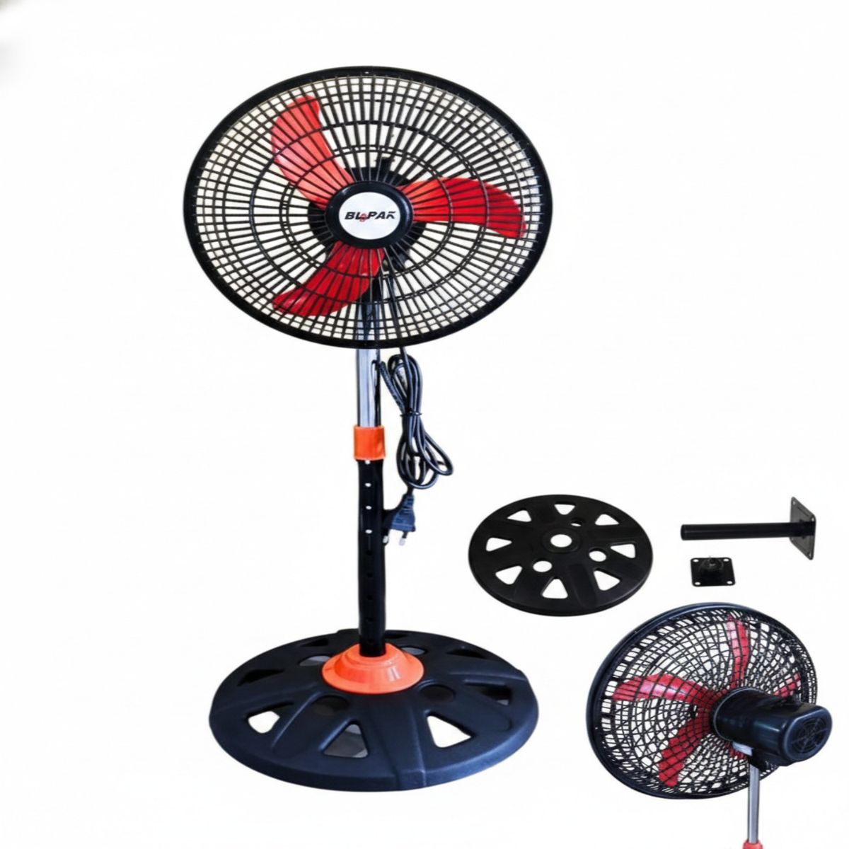 GENERICO - Ventilador Turbo 3-en-1 BLOPAK Pro  Pedestal, Pared y Mesa  10” de Alto Rendimiento