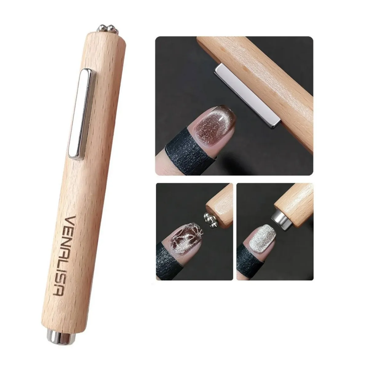 GENERICO - Imán de Lápiz de Madera VENALISA para Esmaltes Ojo de Gato Cat Eye