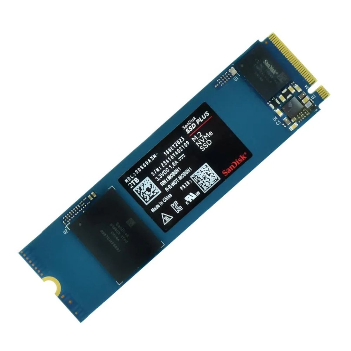 SANDISK - DISCO SOLIDO SANDISK PLUS 2TB M2 NVME 2280 PCIE