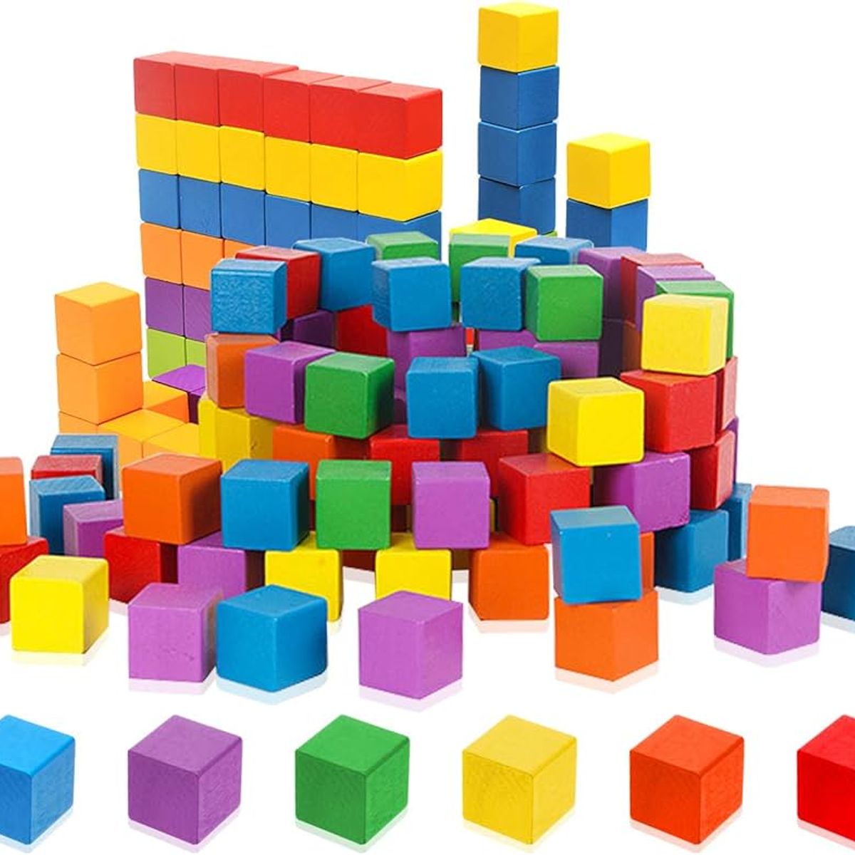 GENERICO - Bloques de construcción educativo 100 pcs de madera
