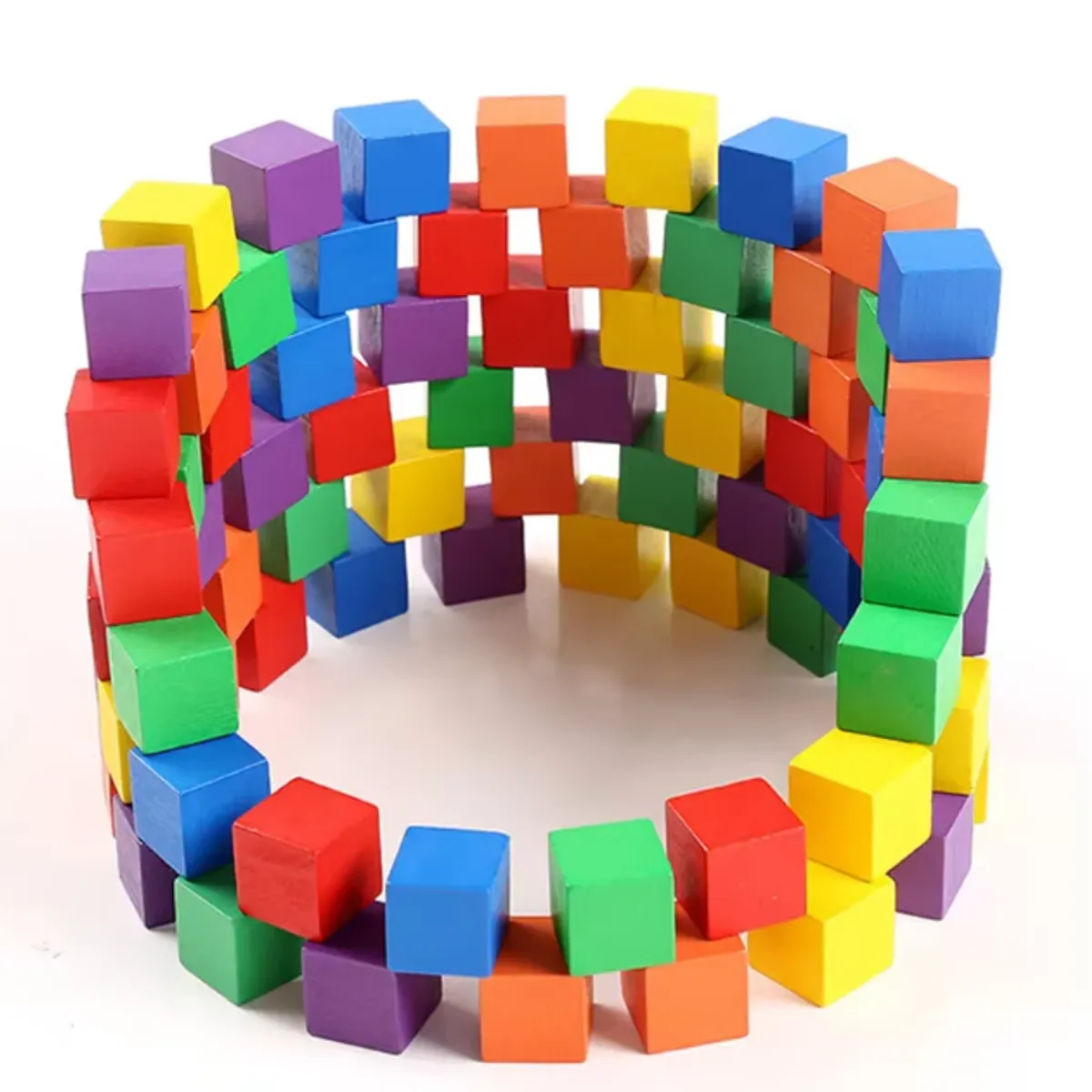 GENERICO - Bloques de construcción educativo 100 pcs de madera