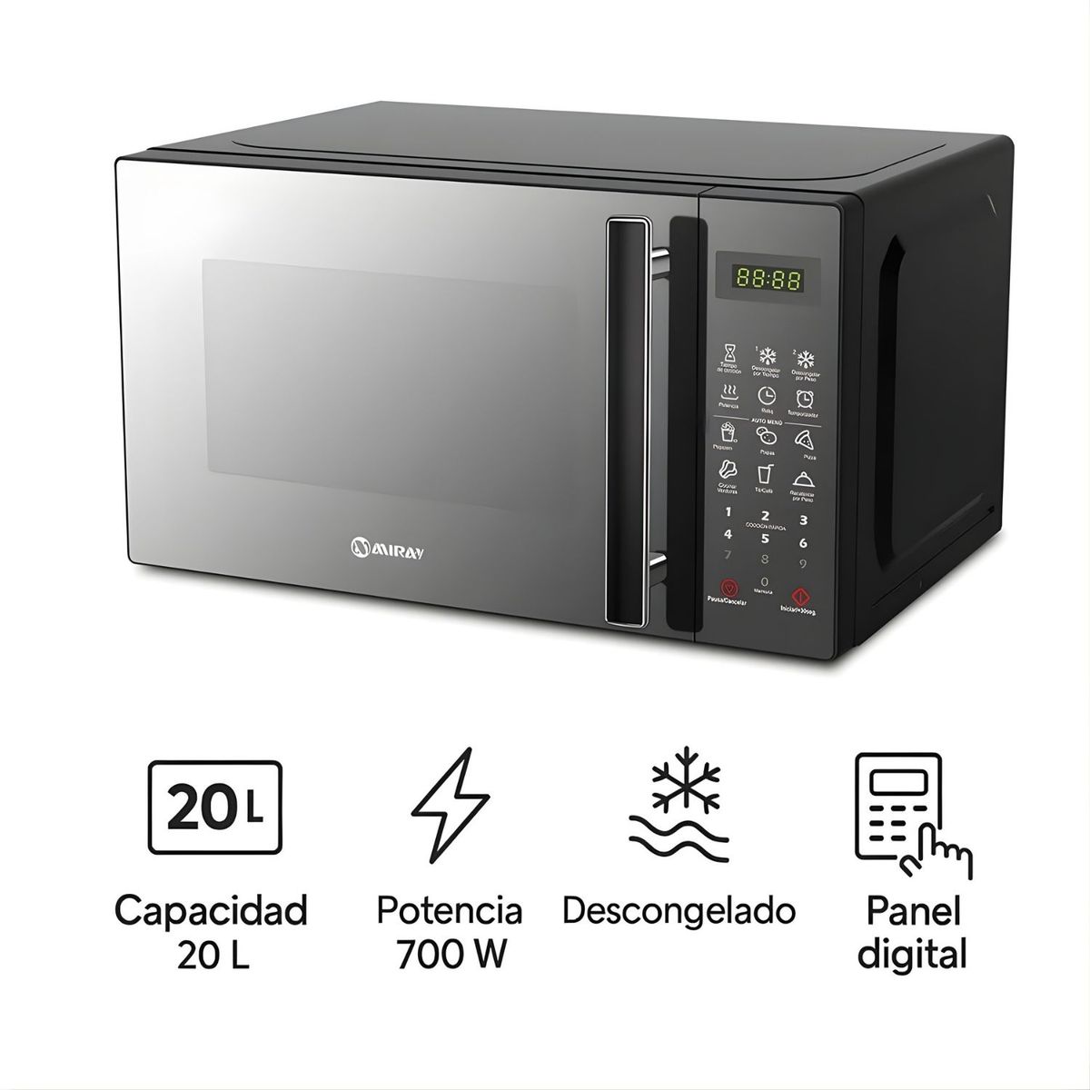 MIRAY - Horno Microondas Miray 20 L 700 W HMM-205N