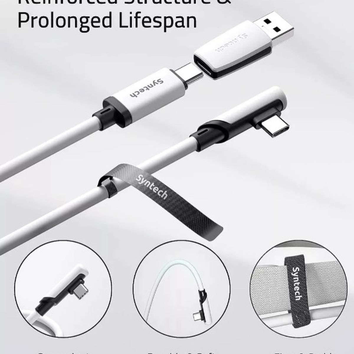SYNTEC - Syntech Cable Link Para Meta Quest 3 Adaptador Usb A A Usb C 5 Metros