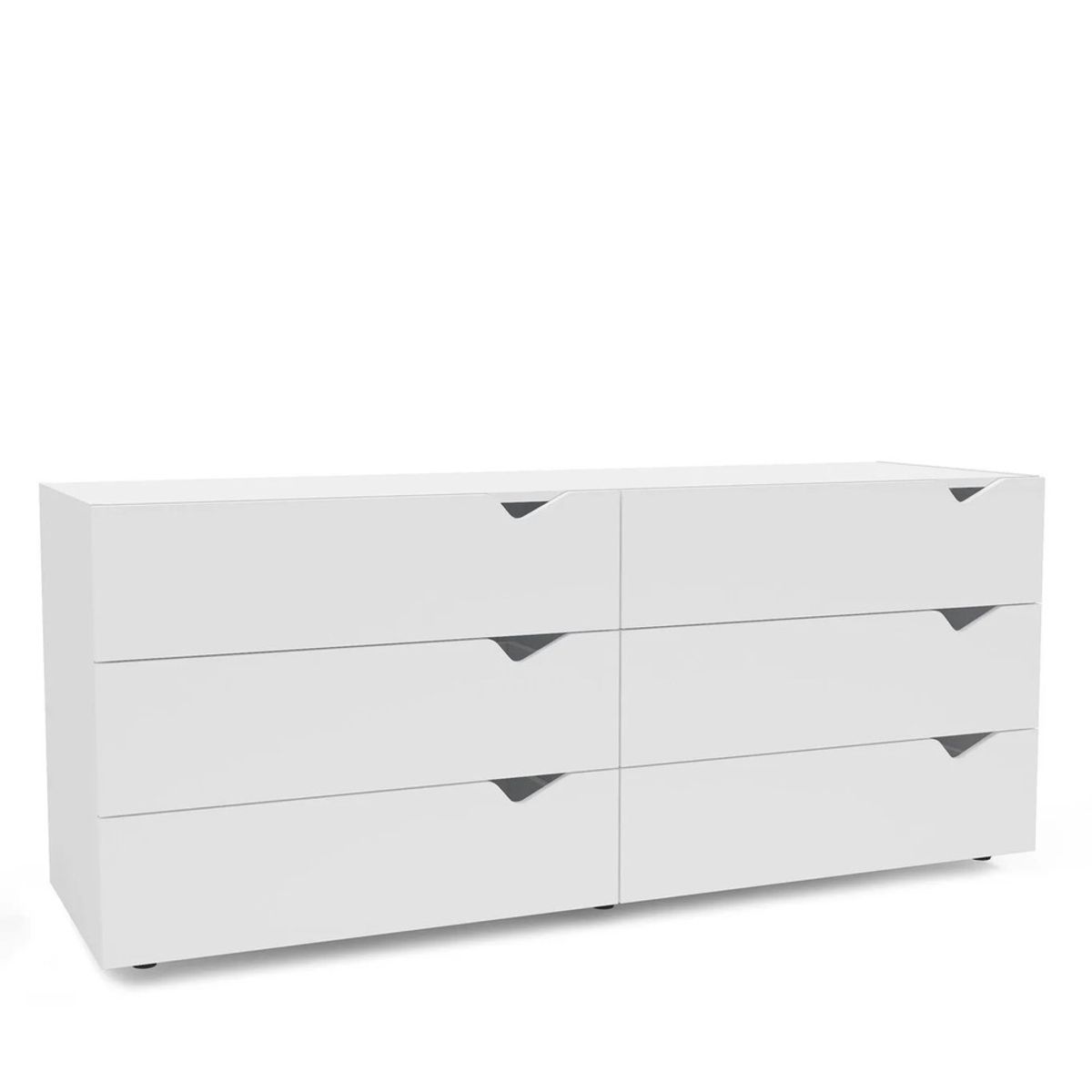 R&R MUEBLES - Cómoda Moderno Sam 8 Cajones Blanco R&R MUEBLES