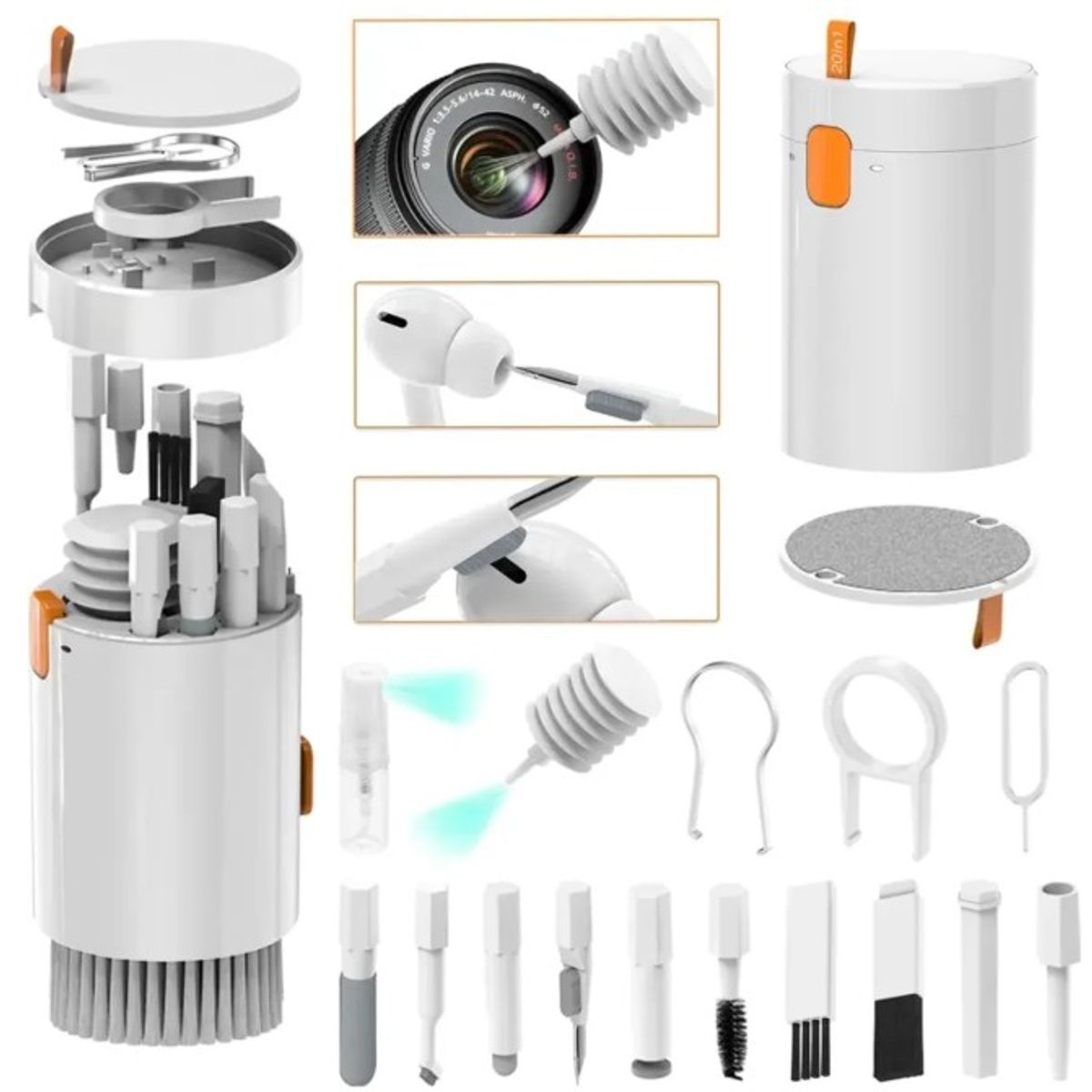 GENERICO - Kit De Limpieza 20 En 1 Multifuncional Para Laptop PC Celular Y AirPods