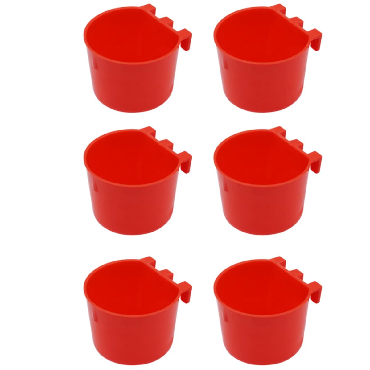 GENERICO - Pack de 6 Comederos Redondos para Gallos Aves Ornamentales Ideal Para Jaulas y Corrales