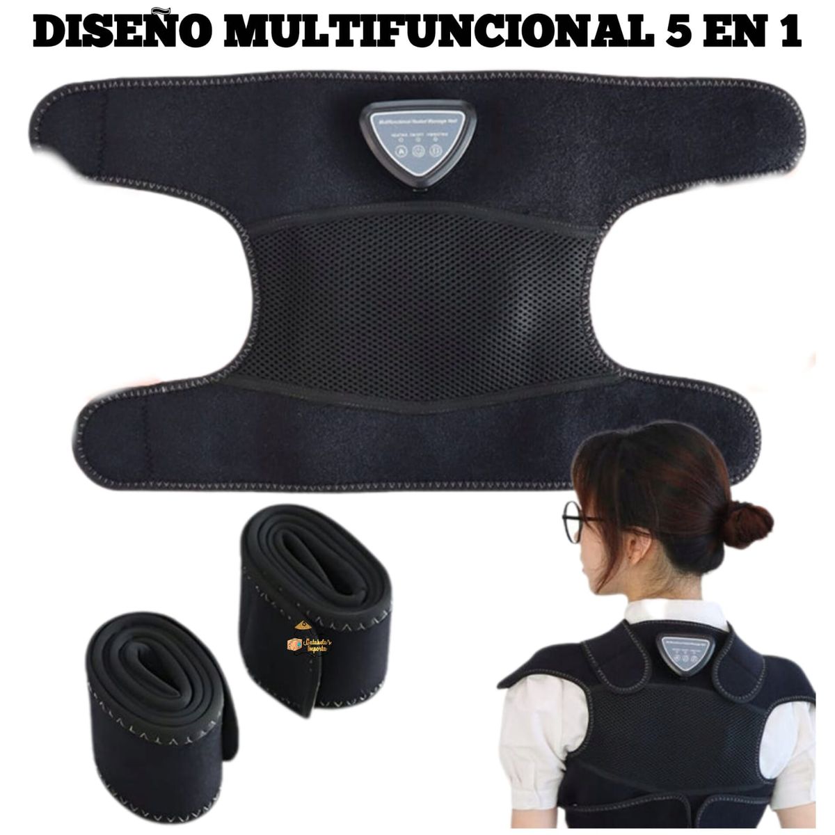 OEM - Masajeador De Rodilla Térmico Codo - Hombro - Espalda 5 en 1 VIBRACION - RECARGABLE
