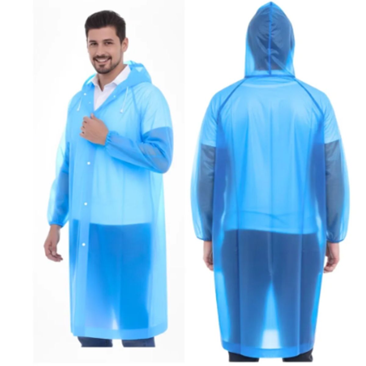 GENERICO - Pack 3 - Capa impermeable con capucha protectora anti fluido - poncho