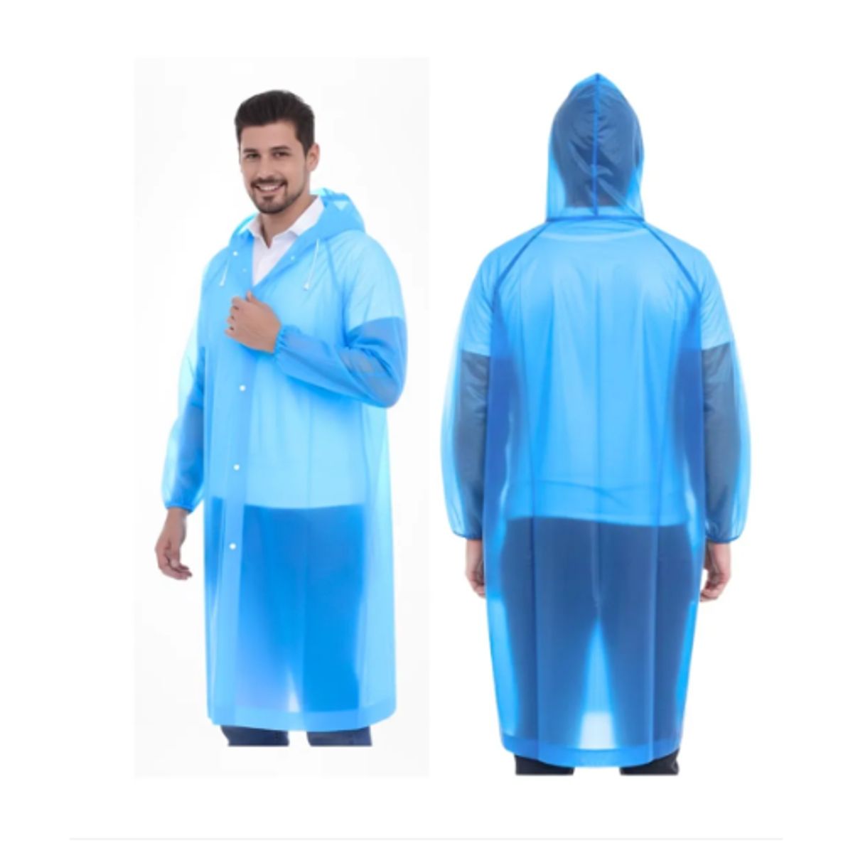 GENERICO - Pack 3 - Capa impermeable con capucha protectora anti fluido - poncho