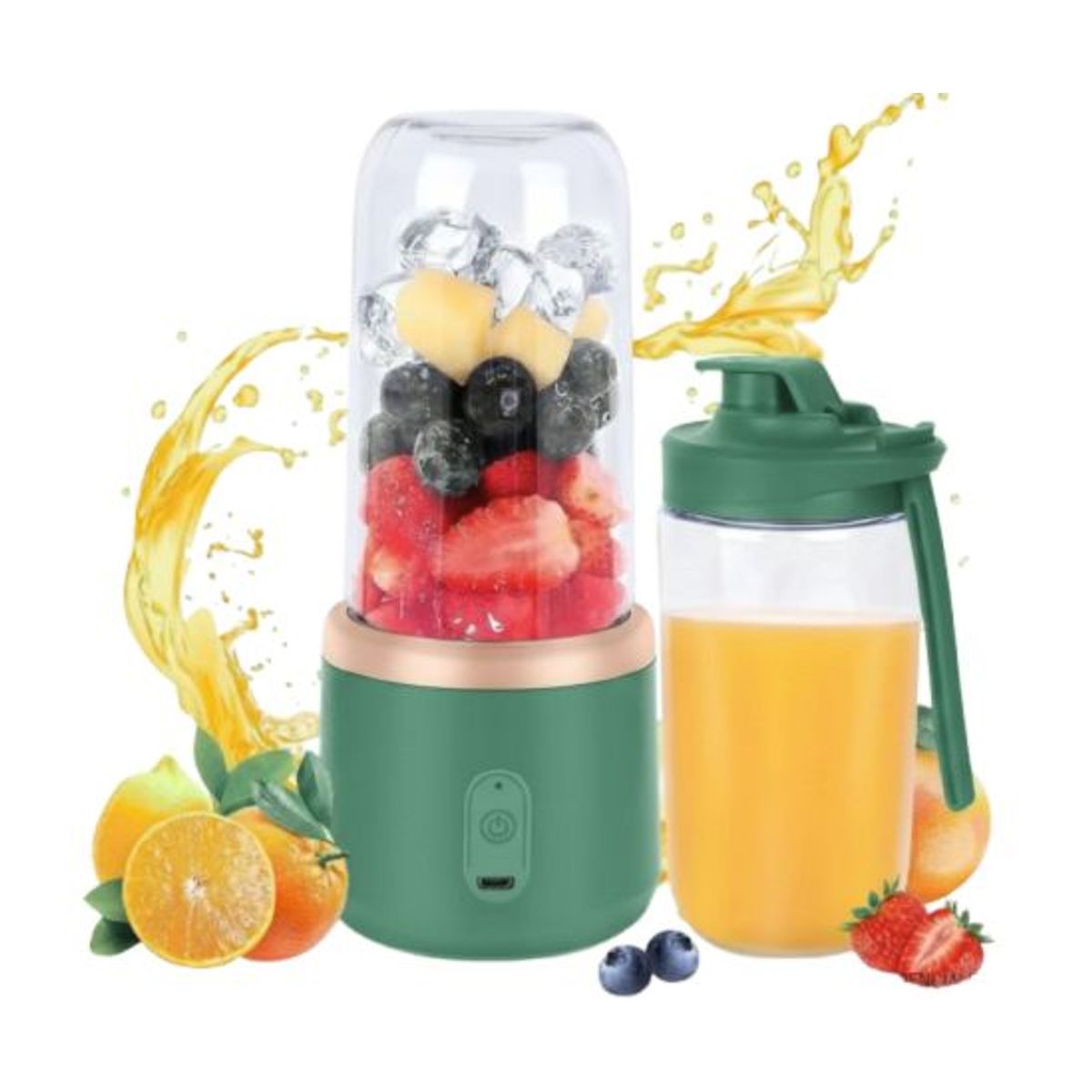 GENERICO - Mini Licuadora Portátil 520ml Recargable - Verde