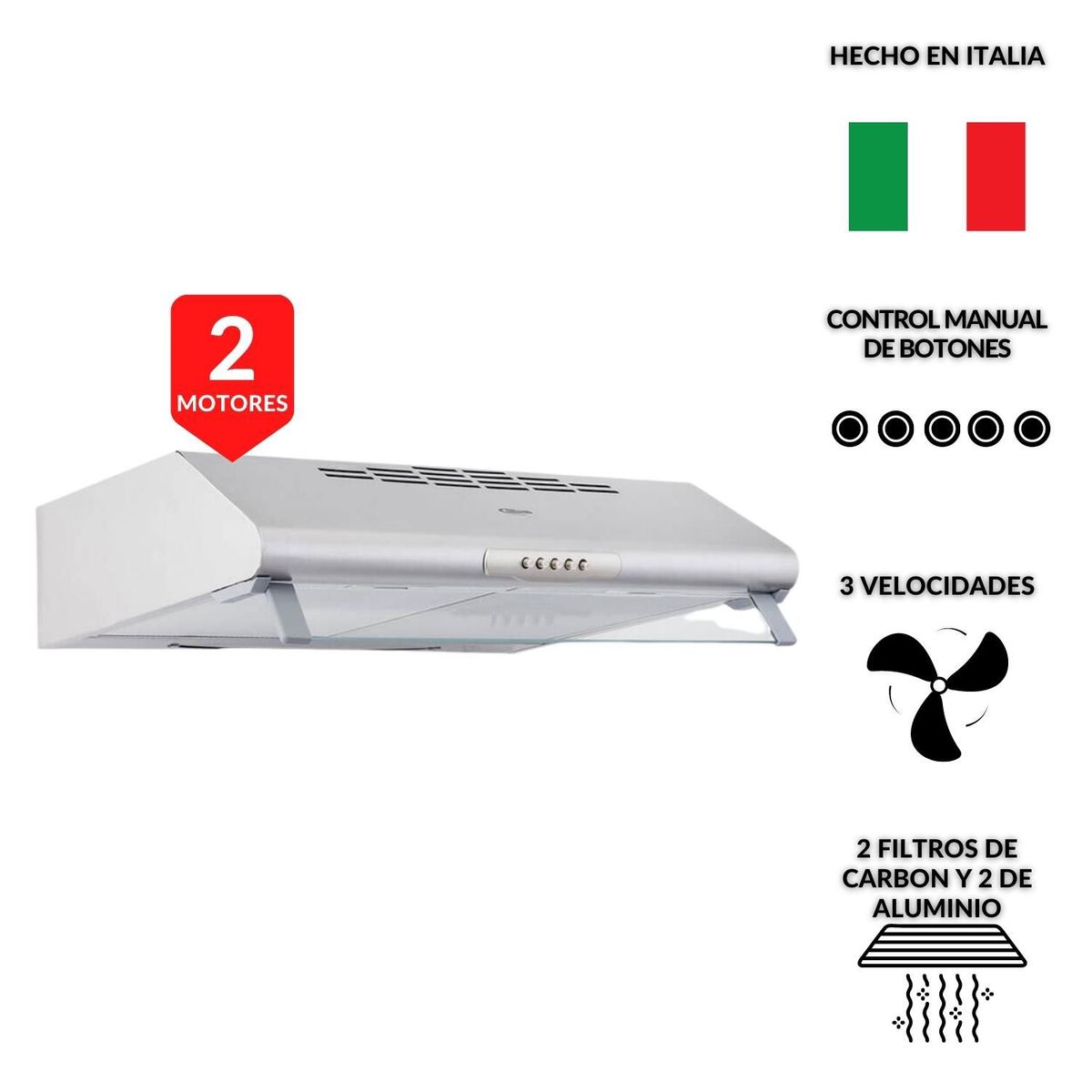 Klimatic - Campana extractora 60 cm N560SS inox