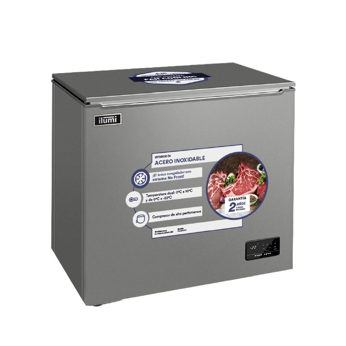 ILUMI - Congelador dual Fan cooling Ilumi 320 Litros