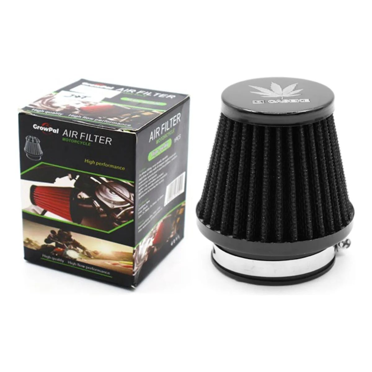 GENERICO - Filtro De Aire Deportivo Universal Motocicleta Color Negro 8Cm