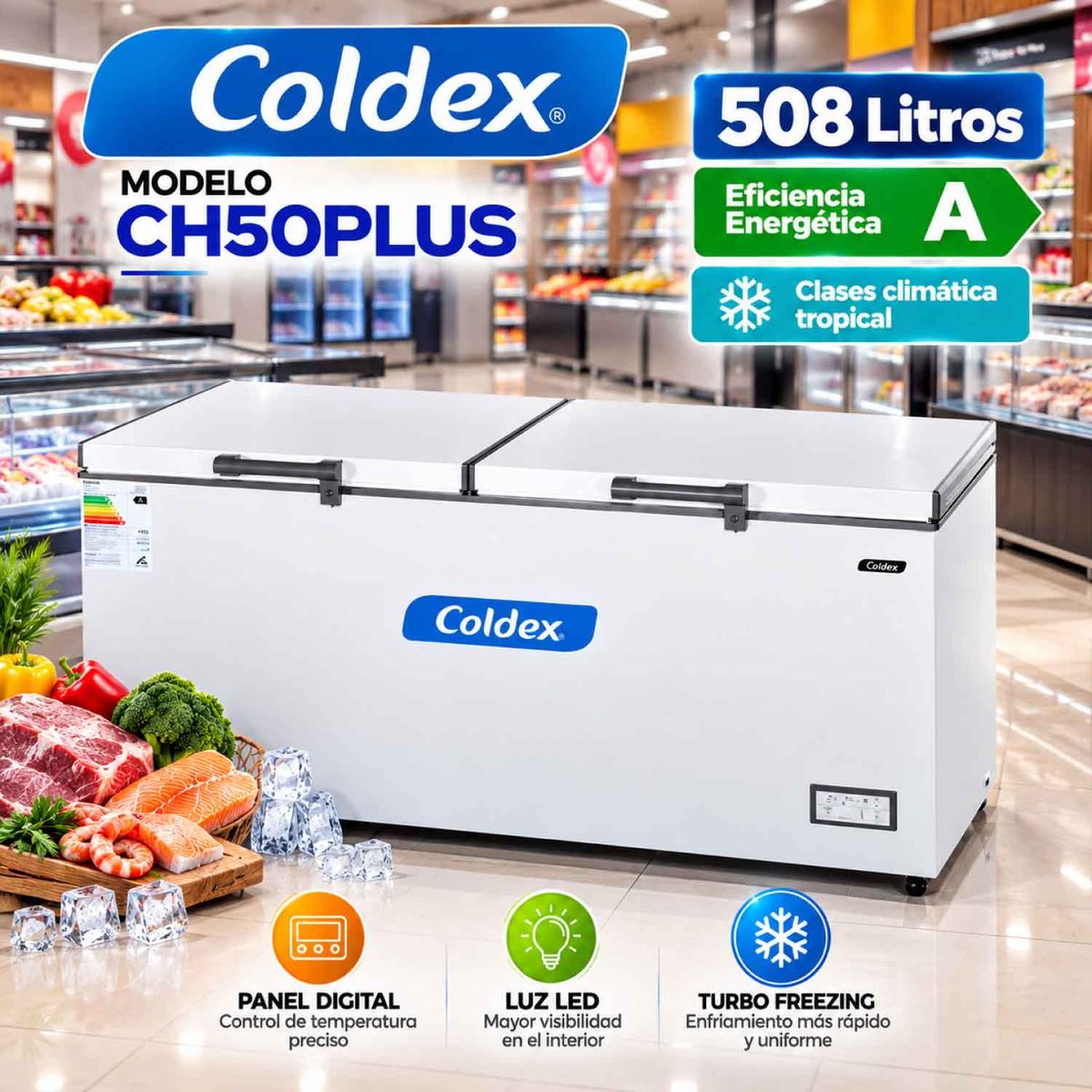 CONGELADOR COLDEX CH50PLUS 508L COLDEX | Falabella Perú