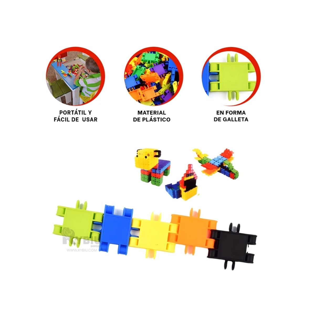 GENERICO - Juego Didáctico Set de Piezas Multicolor