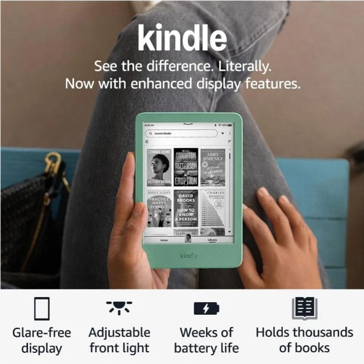 AMAZON - Amazon Kindle 2024 - 11 Gen - 6" Tamaño de la pantalla, 16GB - Matcha