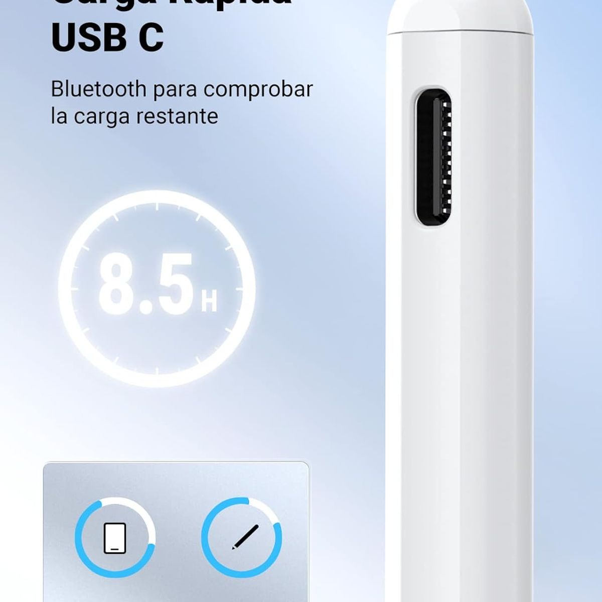 UGREEN - Lapiz Optico Para iPad Pro Air Mini Magsafe Alta Precisión Detección Inclinación Batería 9h