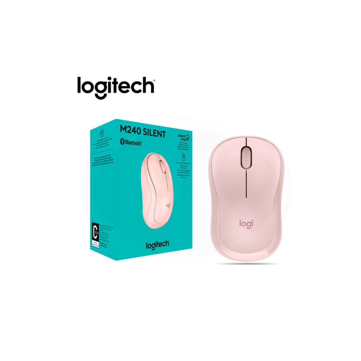 LOGITECH - MOUSE LOGITECH M240 SILENT INALAMBRICO BLUETOOTH ROSA