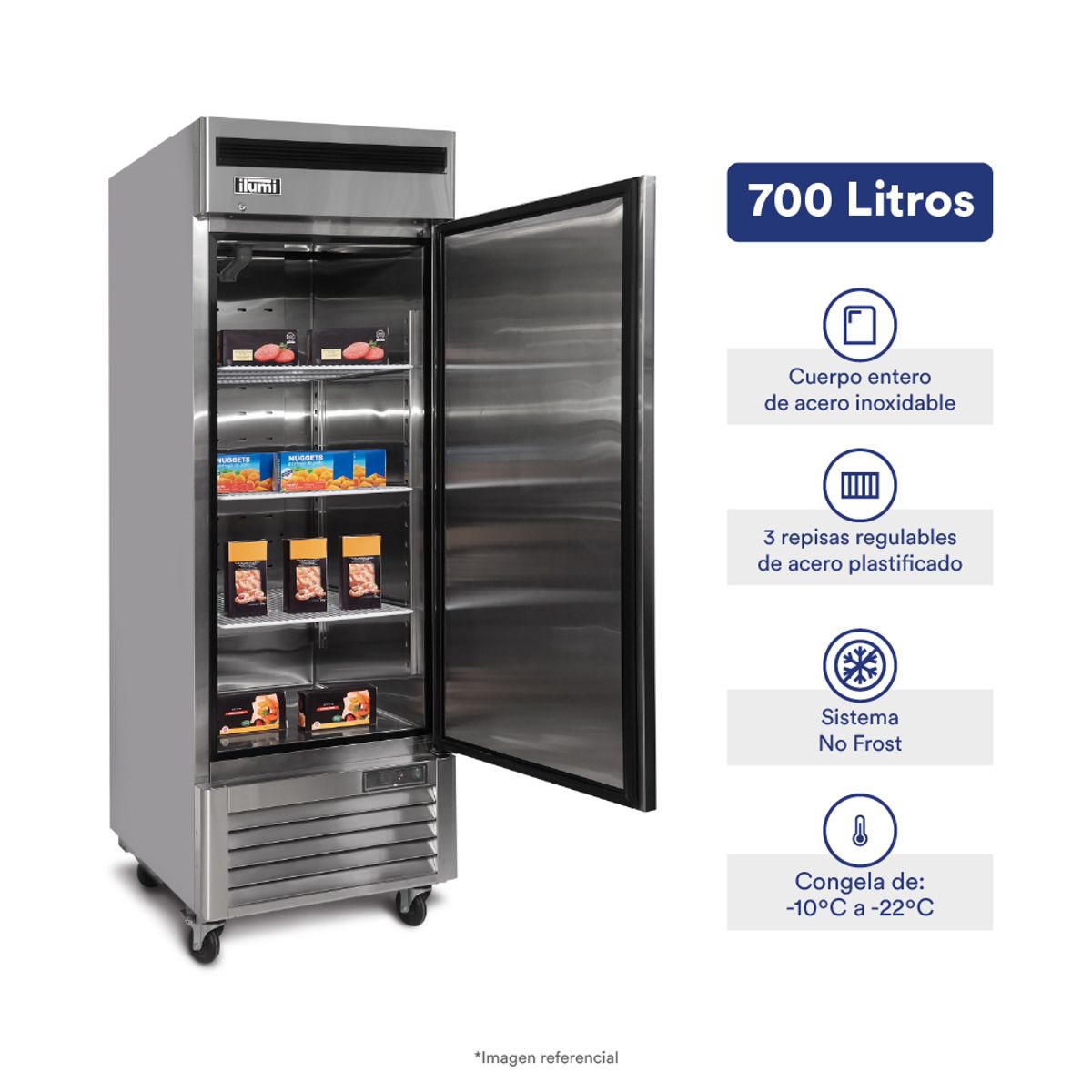 ILUMI - armario frigorifico ilumi 700 litros