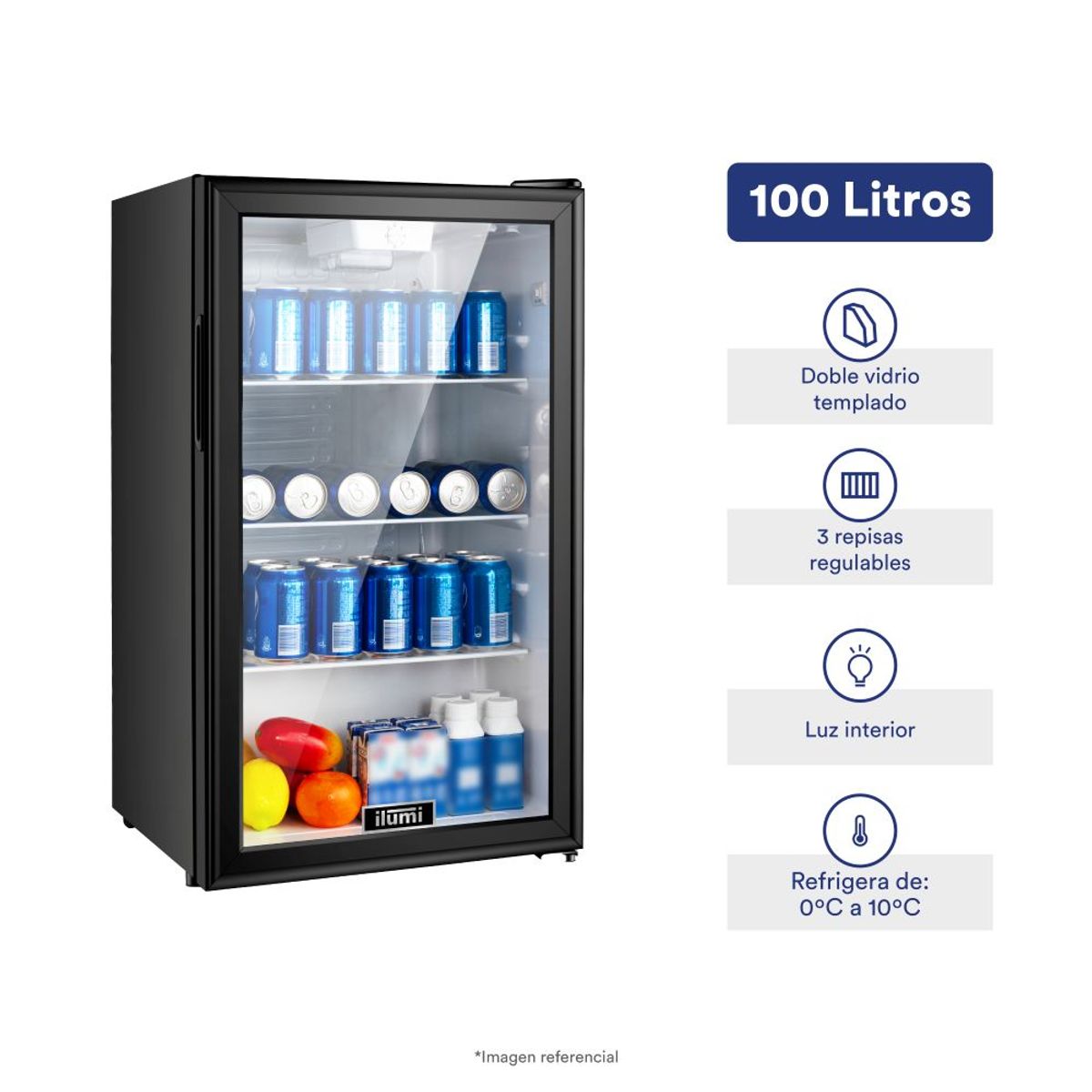 ILUMI - Visicooler estatico Ilumi de 100L