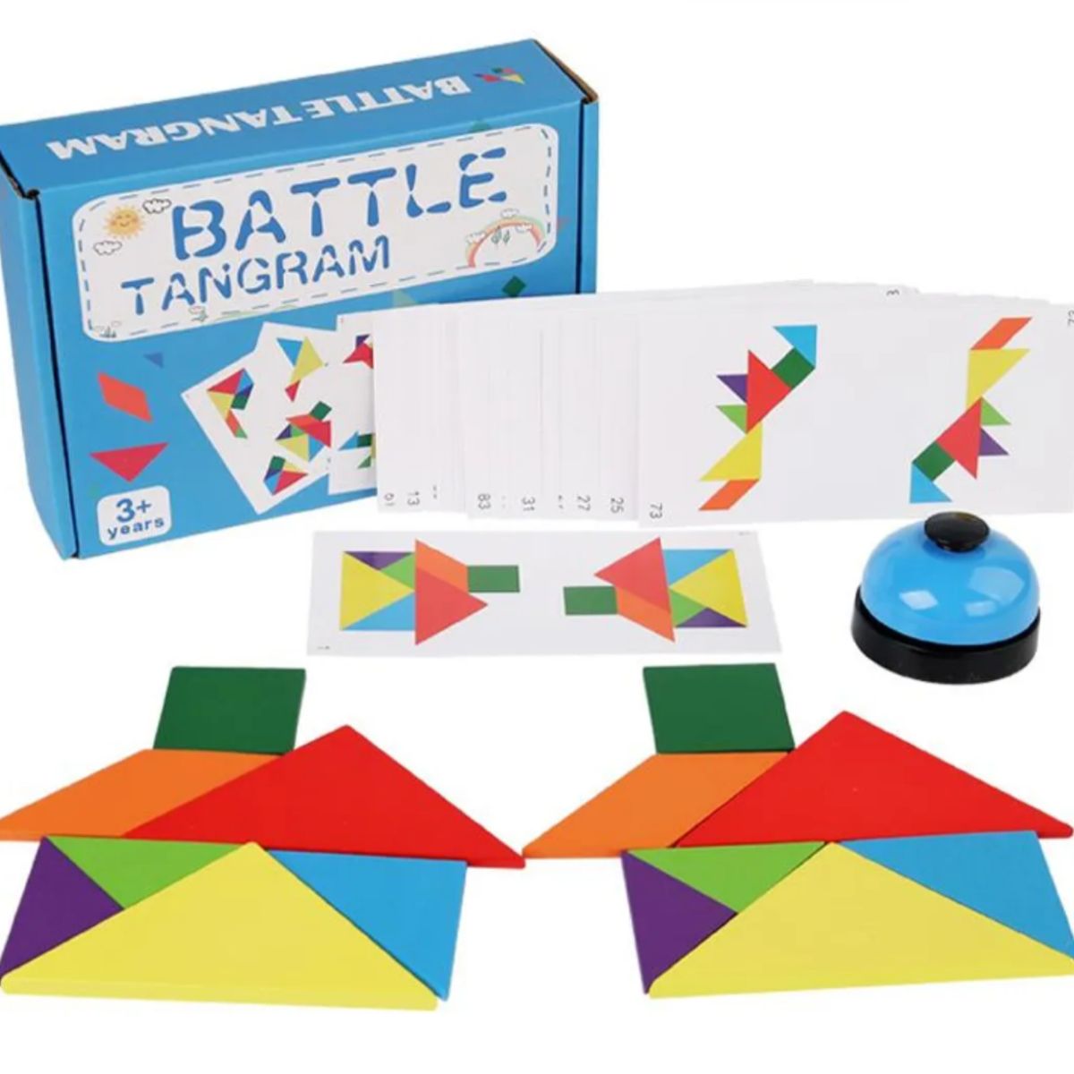 GENERICO - Batalla Reto de tangram en madera - Juego de mesa