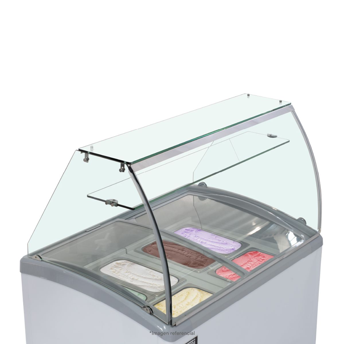 ILUMI - Congelador Ilumi de 320 litros con vitrina y 6 pozas