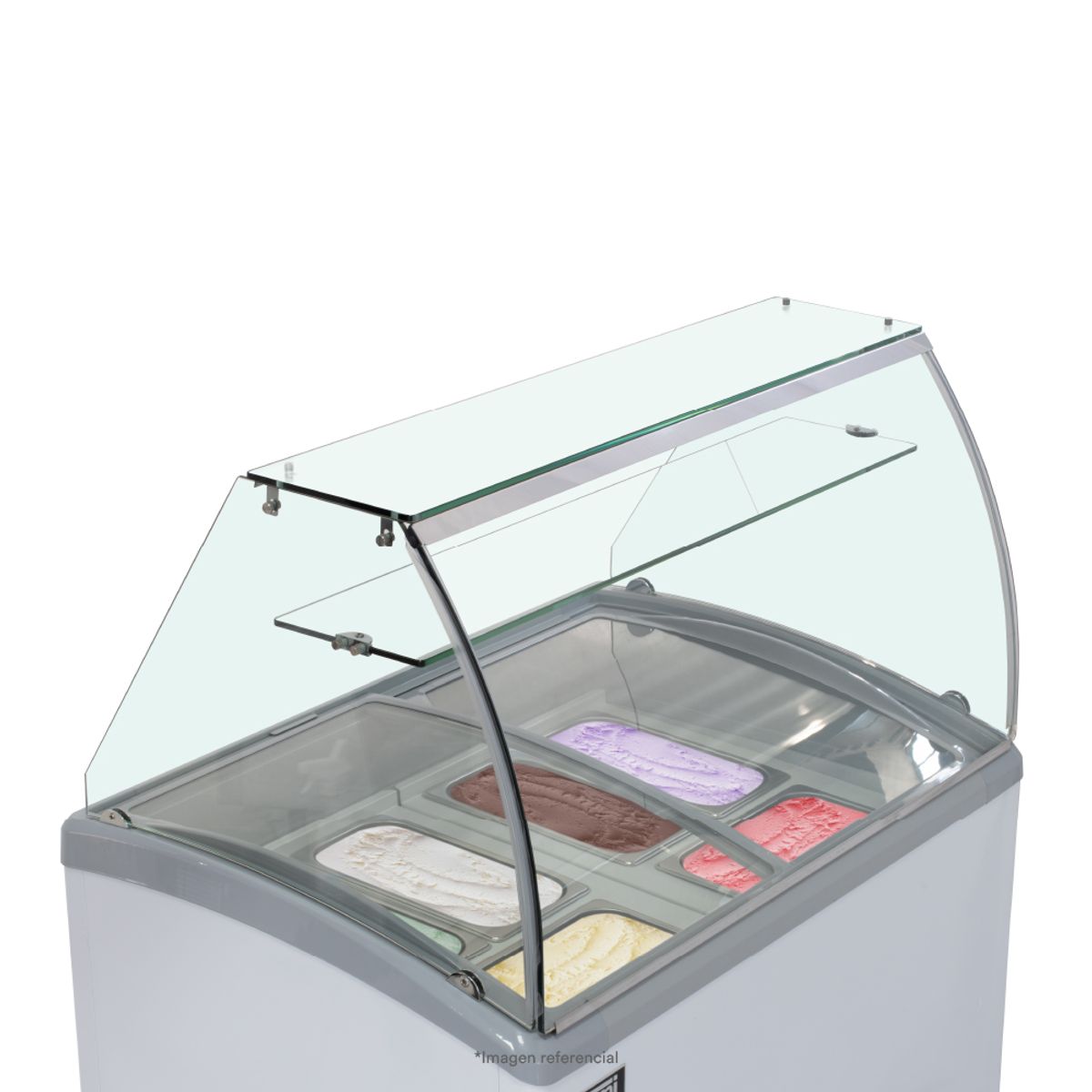 ILUMI - Congelador Ilumi de 520 litros con vitrina y 12 pozas