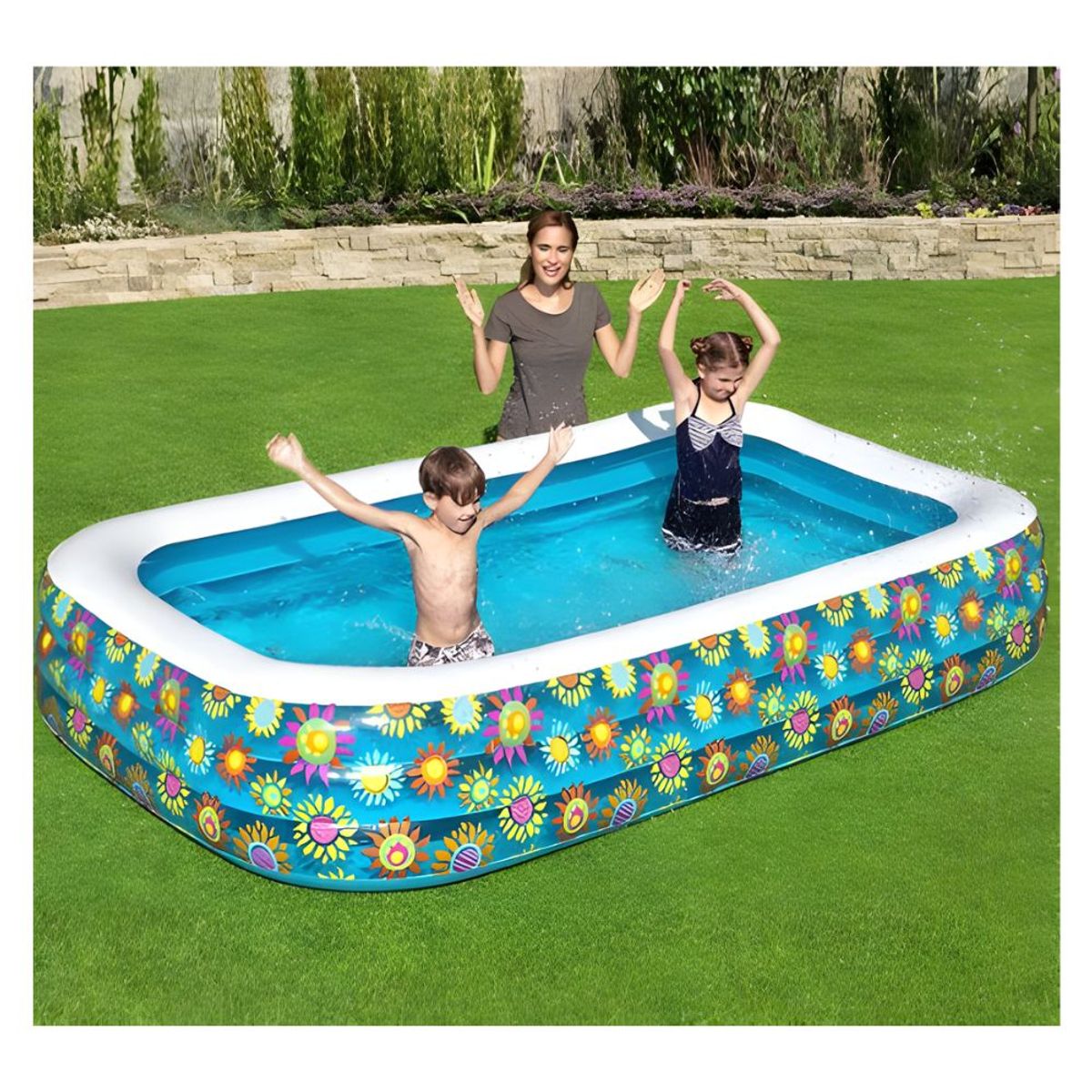 BESTWAY - Piscina iflable Infantil Modelo Flowers 305X183X56cm