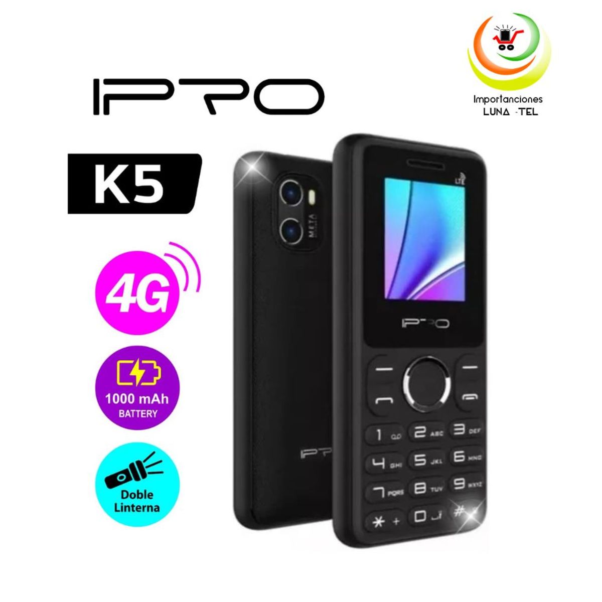 IPRO - CELULAR BASICO IPRO K5 4G DUAL SIM - NEGRO
