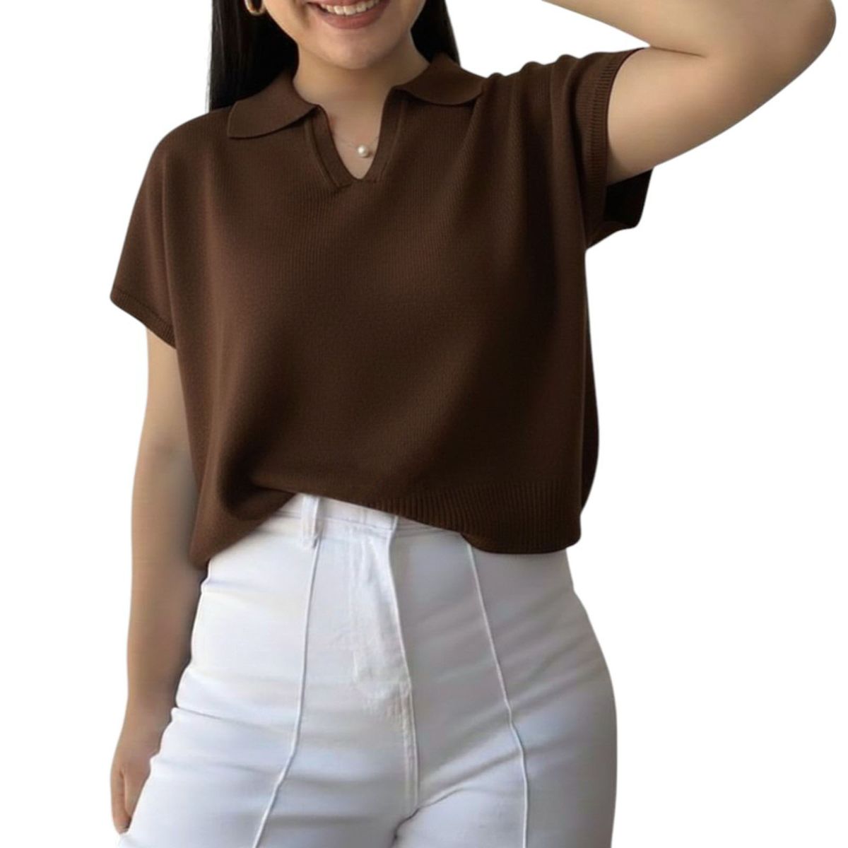 GENERICO - Sueter Mujer Hilo Mcorta 359-18 Color Marron