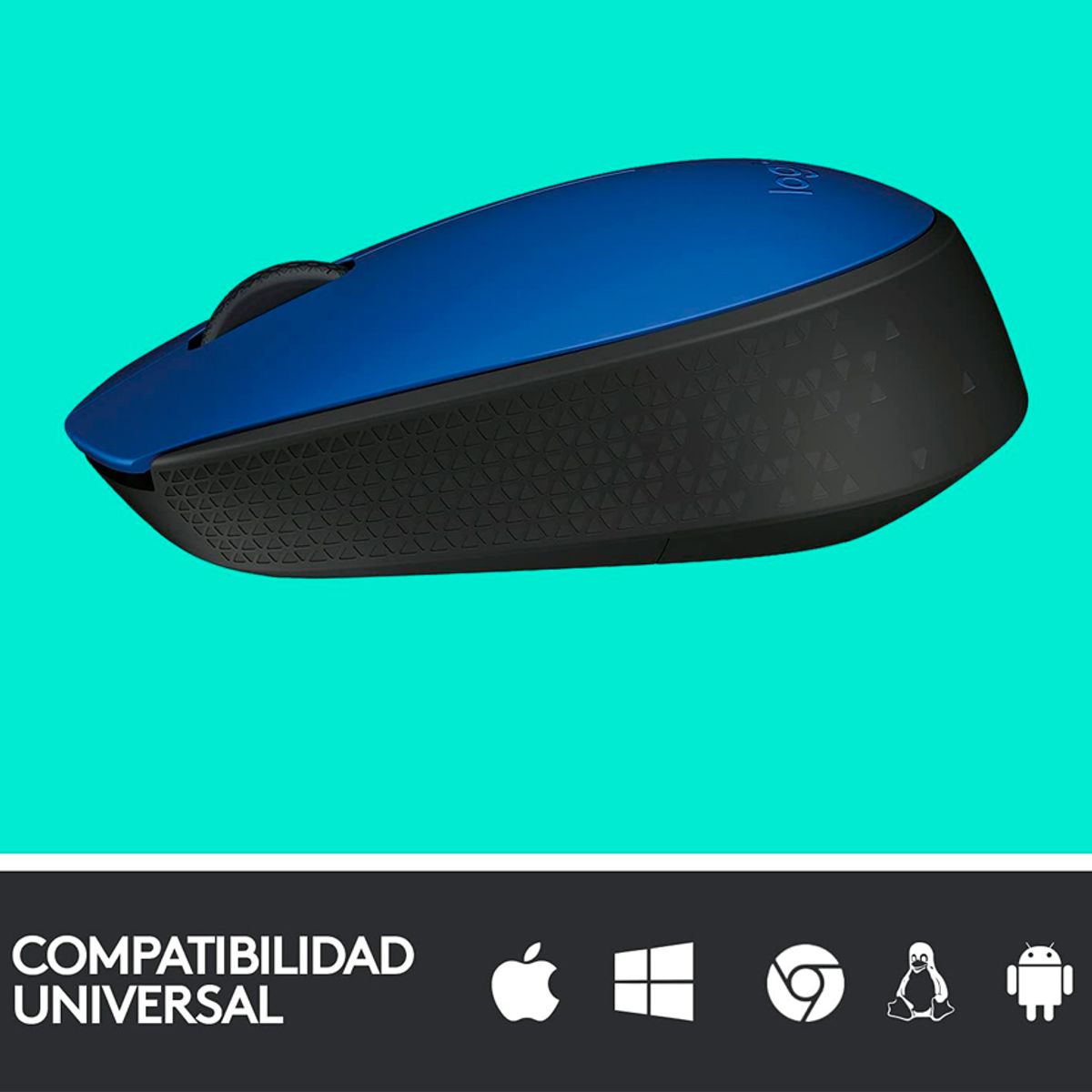 LOGITECH - Mouse Inalámbrico Logitech M170 USB 2.4GHz 1000 DPI Azul