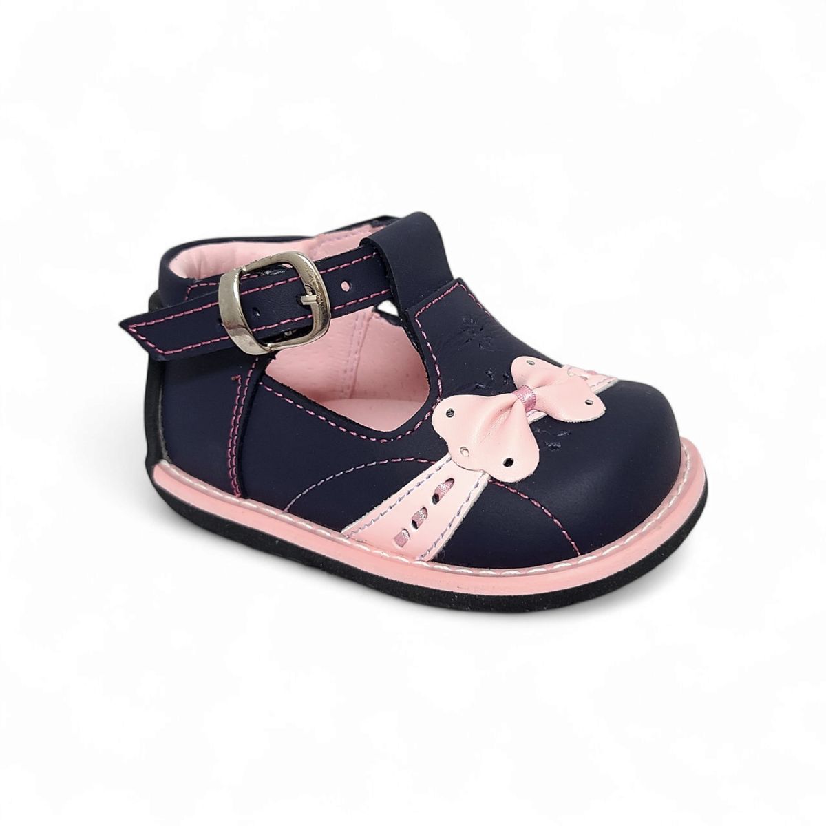 GENERICO - Zapato pibe semi-ortopédico clásico Lacito Azul para niña bebé