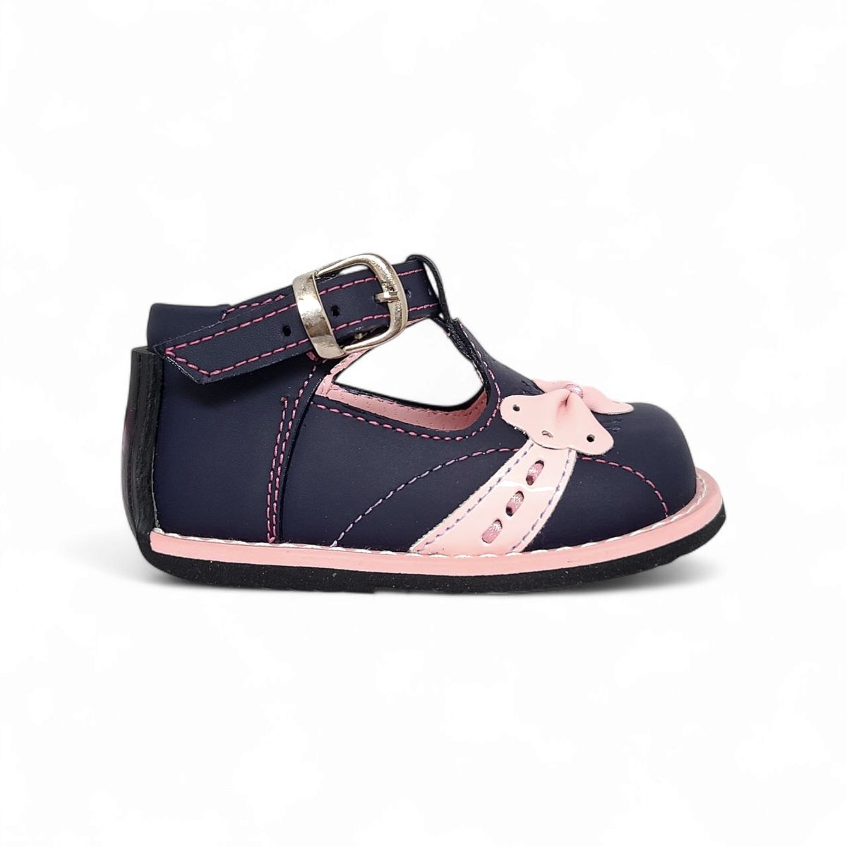 GENERICO - Zapato pibe semi-ortopédico clásico Lacito Azul para niña bebé
