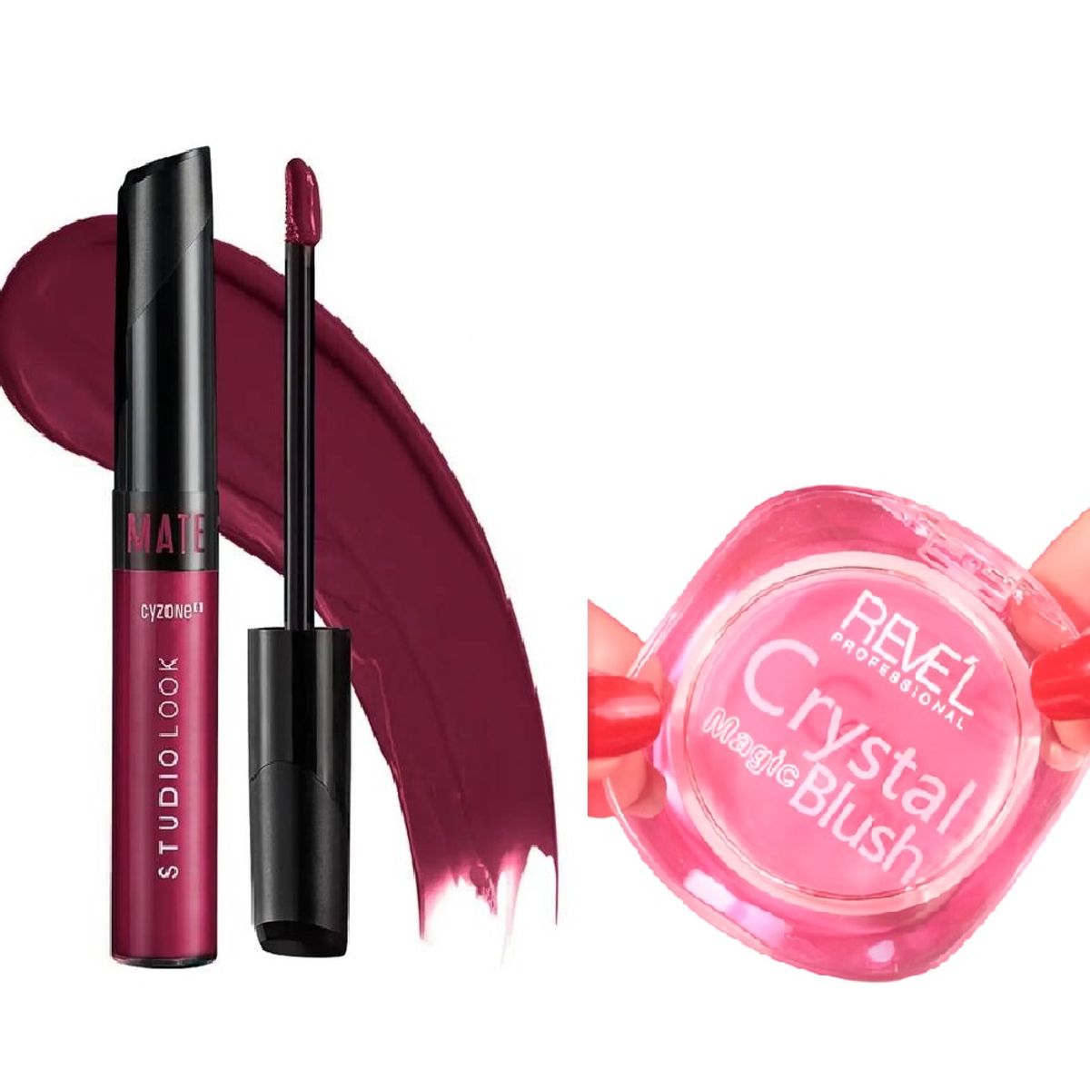 Cyzone - Duo Labial Mate Studio Look Sangria  Cyzone + Rubor Revel