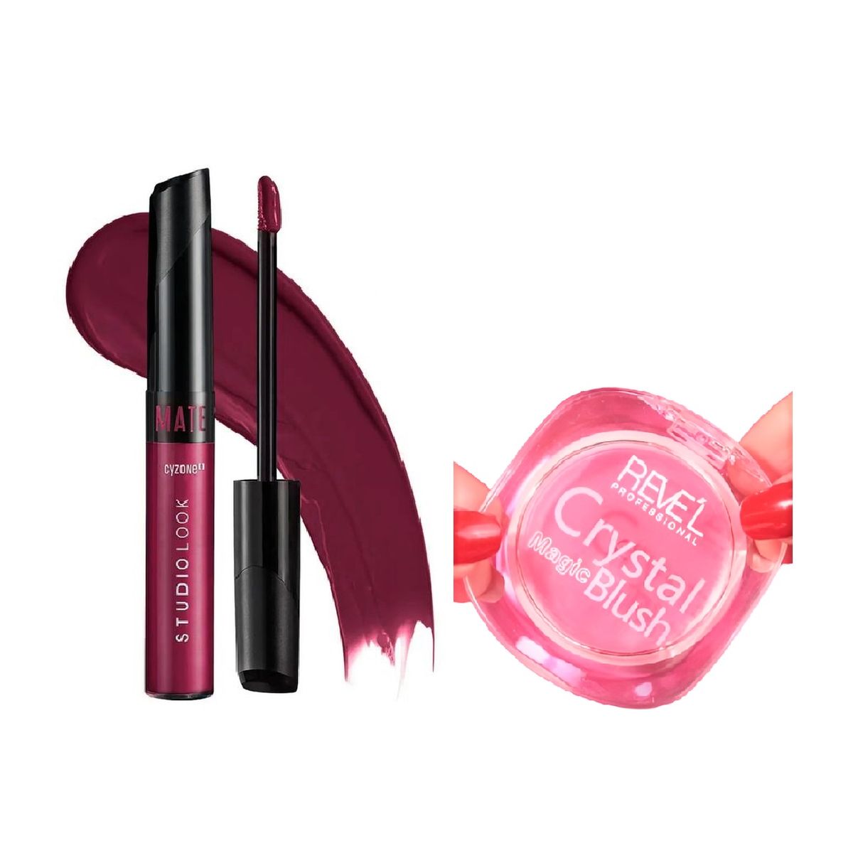 Cyzone - Duo Labial Mate Studio Look Sangria  Cyzone + Rubor Revel