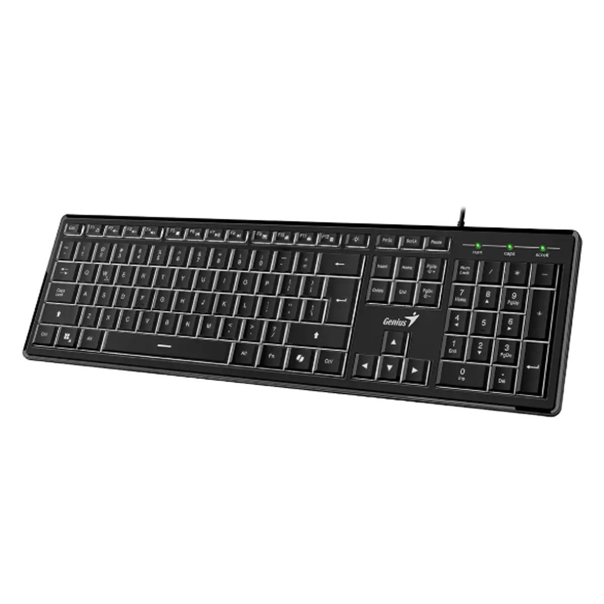 GENIUS - TECLADO GENIUS SLIMSTAR 820 AI COPILOT RETROILUMINADO USB NEGRO