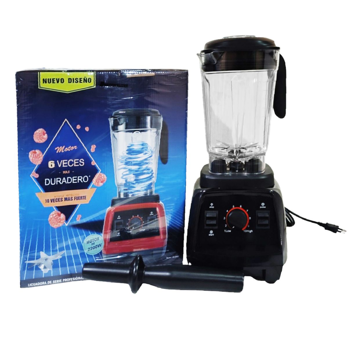 GENERICO - Licuadora Industrial NATIONALIZER (2 Litros) 2200 Watts - Negro