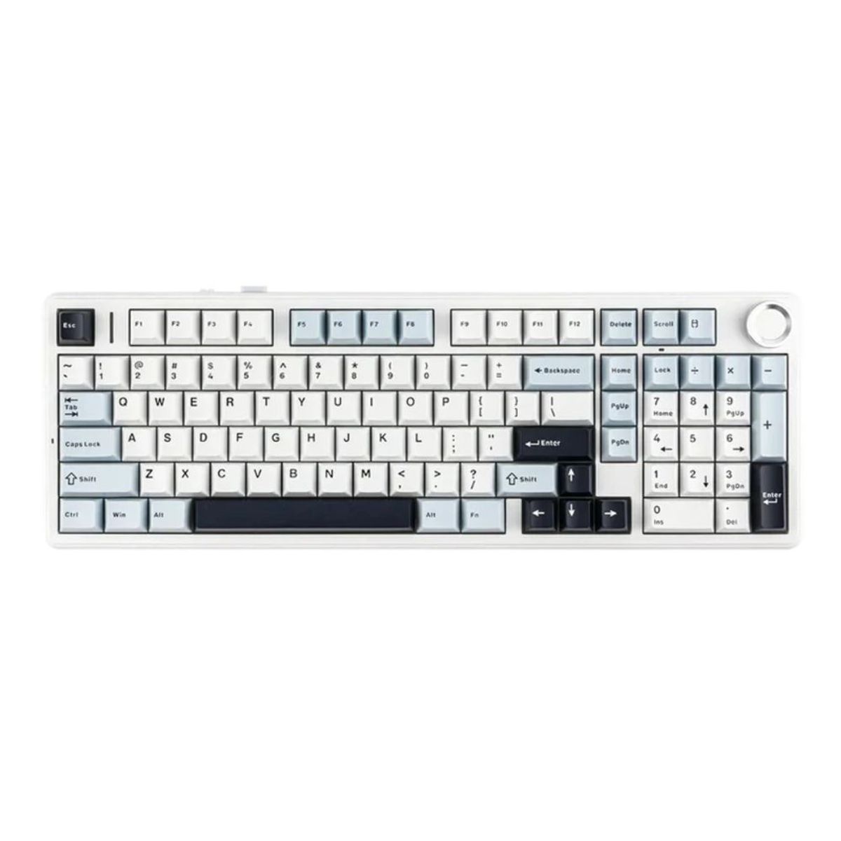 AULA - TECLADO AULA F99 PRO  INALAMBRICO MECANICO  SW-STAR VECTOR  RGB  BLANCO-CELES-NEGRO