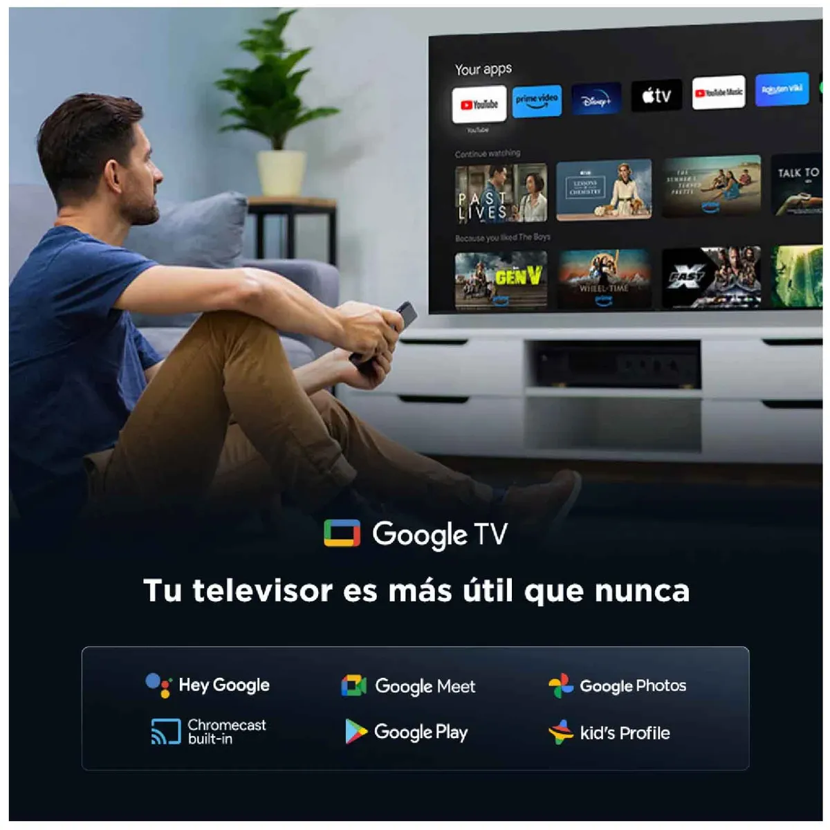TCL - Televisor TCL 55 QLED Smart UHD 4K Google Tv 55T6C