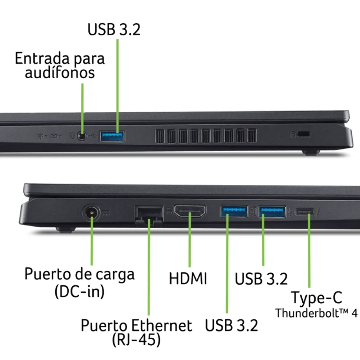 ACER - LAPTOP ACER NITRO 5 15 INTEL CORE I7 13620H ANV15-52-71JV 16GB DDR5 sSD 512GB 15.6" RTX 5050 6GB