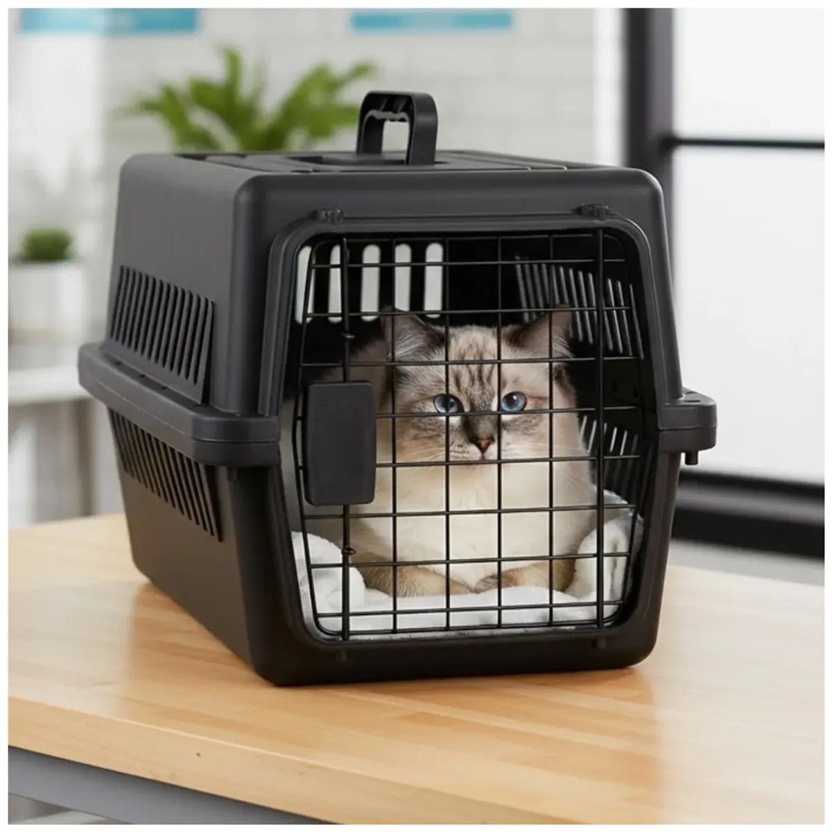 INSPIRA MARKET - Transportador de Mascota Canil Kennel mediano 48 x 32 x 30 cm