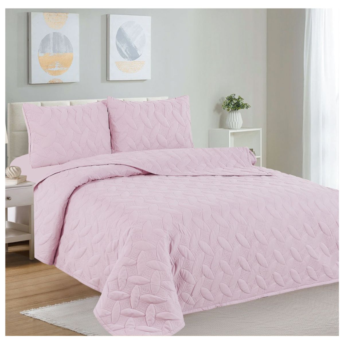 CASATEX - CUBRECAMA CASATEX COLOR ENTERO 100% ALGODÓN EN 3 PLAZAS