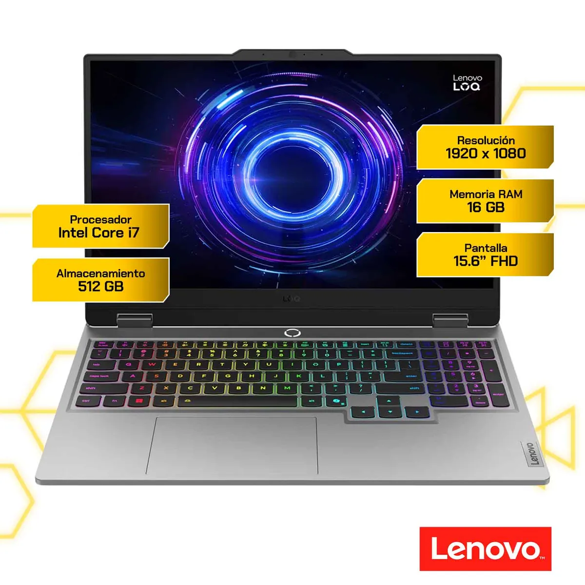 LENOVO - Laptop Gaming LOQ 15IRX10 Intel Core i7 16GB 512GB SSD RTX 5050 15.6 FHD 144Hz