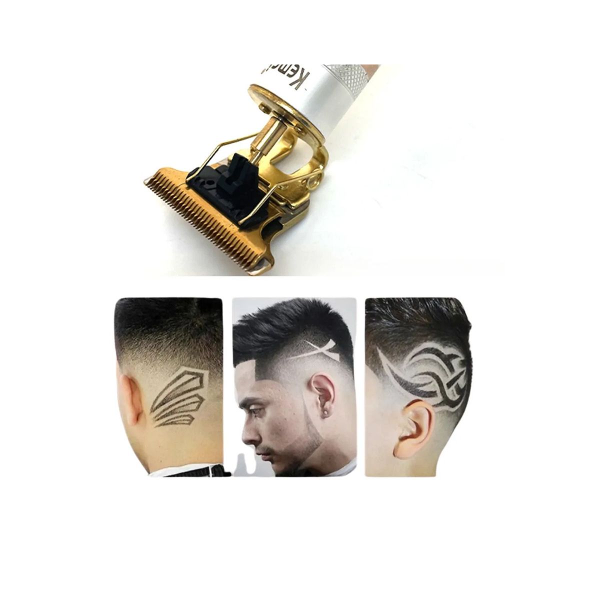 OEM - Maquina trimer kemei recargable de cabello barba y nariz