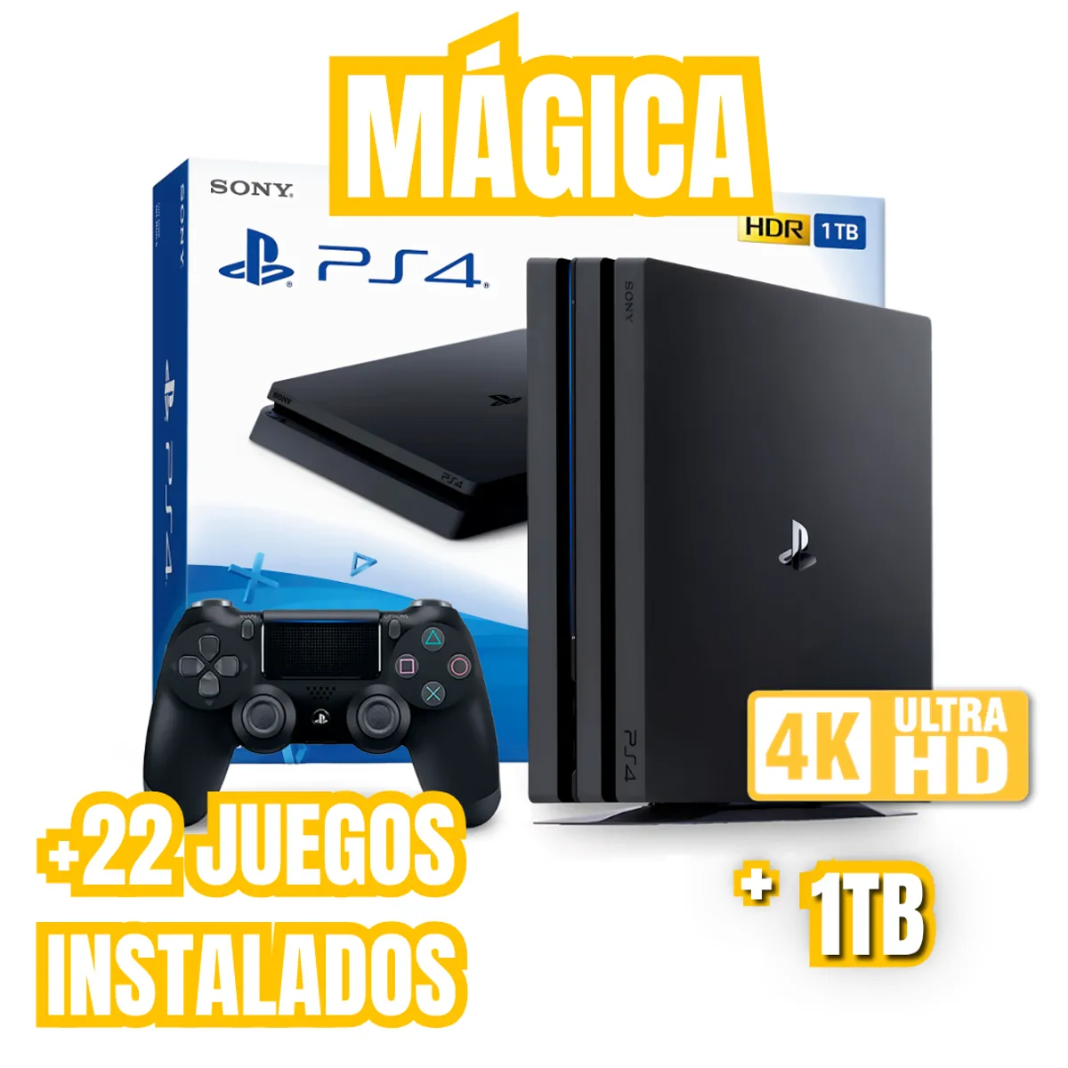 SONY - PLAYSTATION PS4 PRO 1TB MAGICA REACONDICIONADA