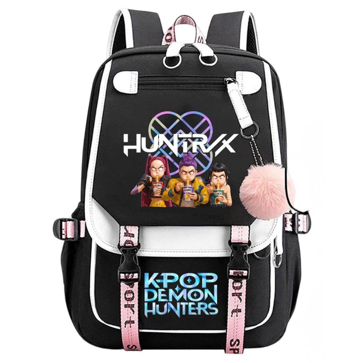 GENERICO - Mochila  Kpop Huntrix Las Guerreras K-pop Demon Hunter Blanco Mod2